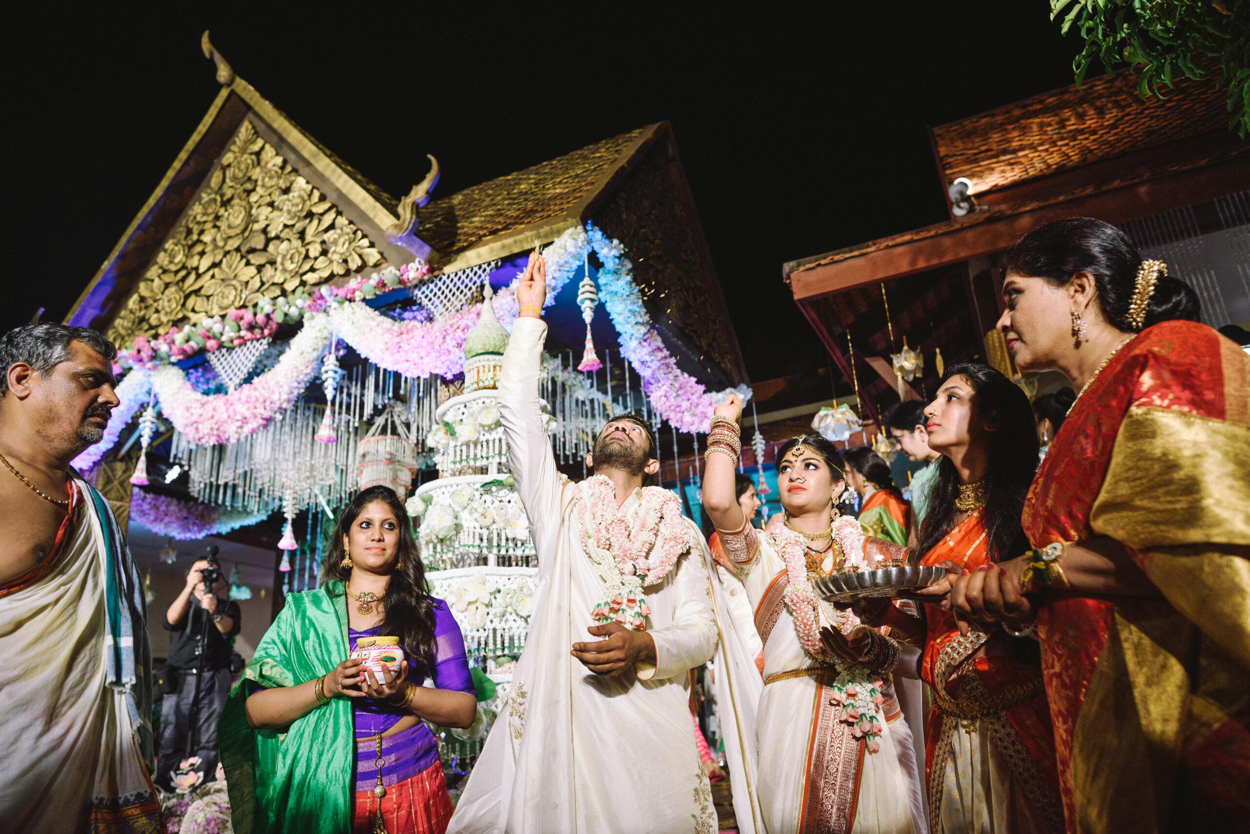 indian wedding Telugu at Dusit Thani, Hua Hin, Thai art wedding decoration, lovedezign photography