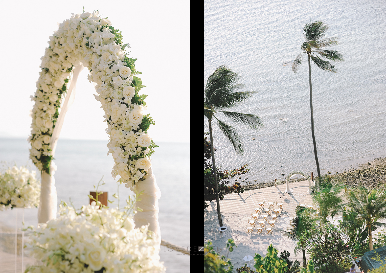 wedding photo at Conrad Samui, wedding destination in Thailand